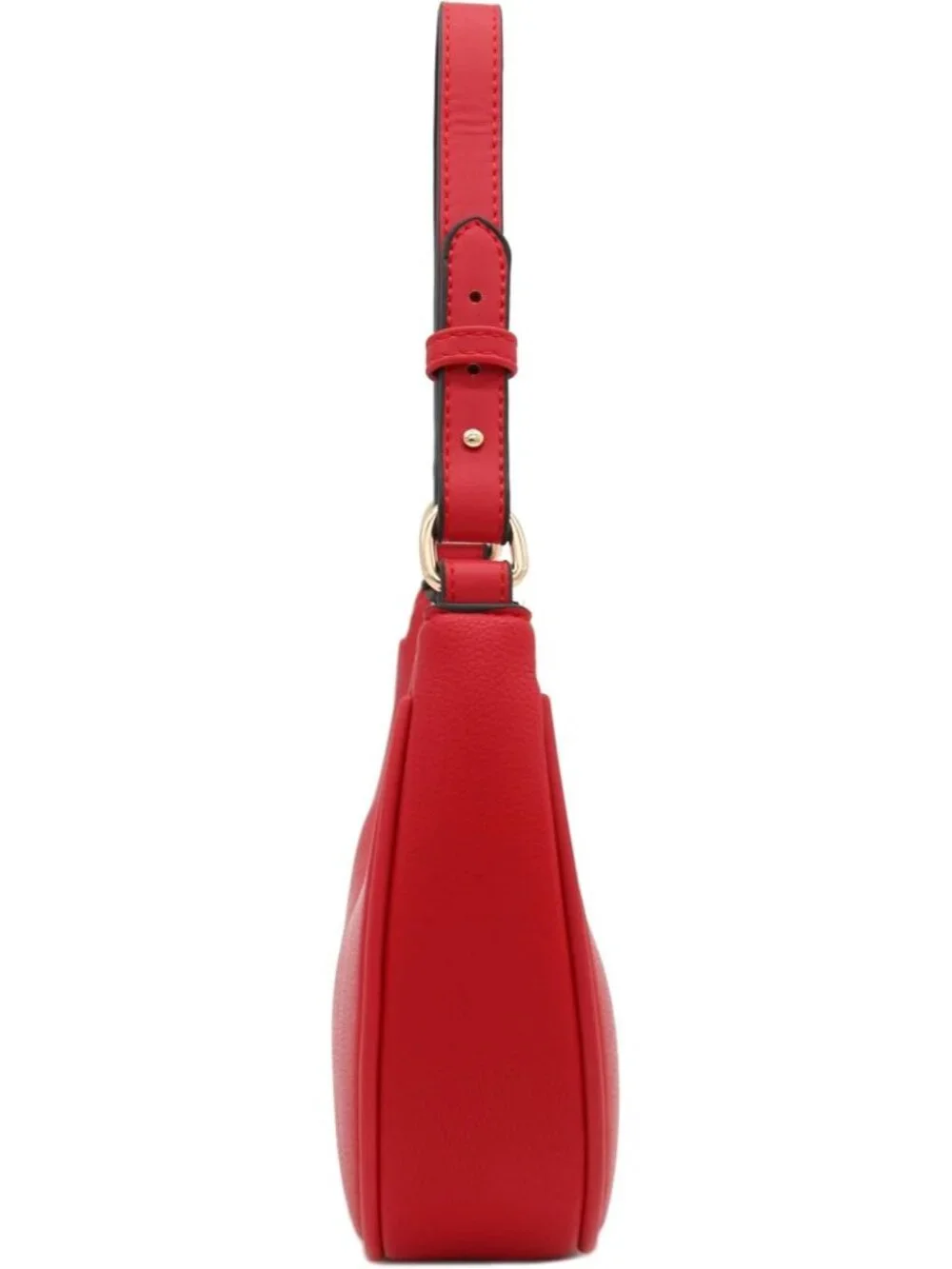 Women Red Small Crescent For Trendy Underarm Purse Zipper Shoulder Bag